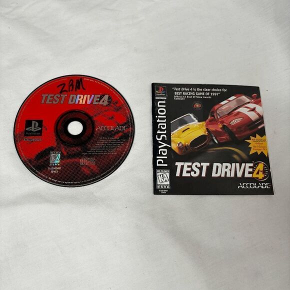 Test Drive 4 PS1 (Sony PlayStation 1, 1997) MInt Game Disc & Manual Only - Picture 1 of 7